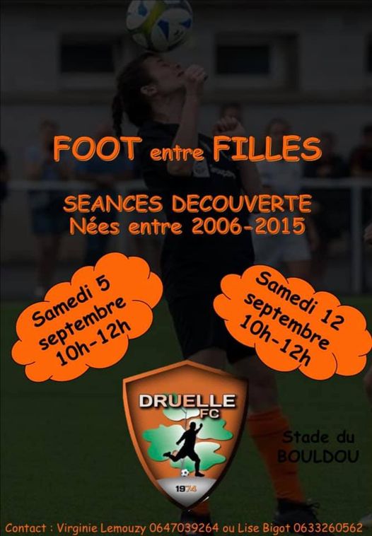 REPRISE ECOLE DE FOOT .Samedi 05 Septembre .