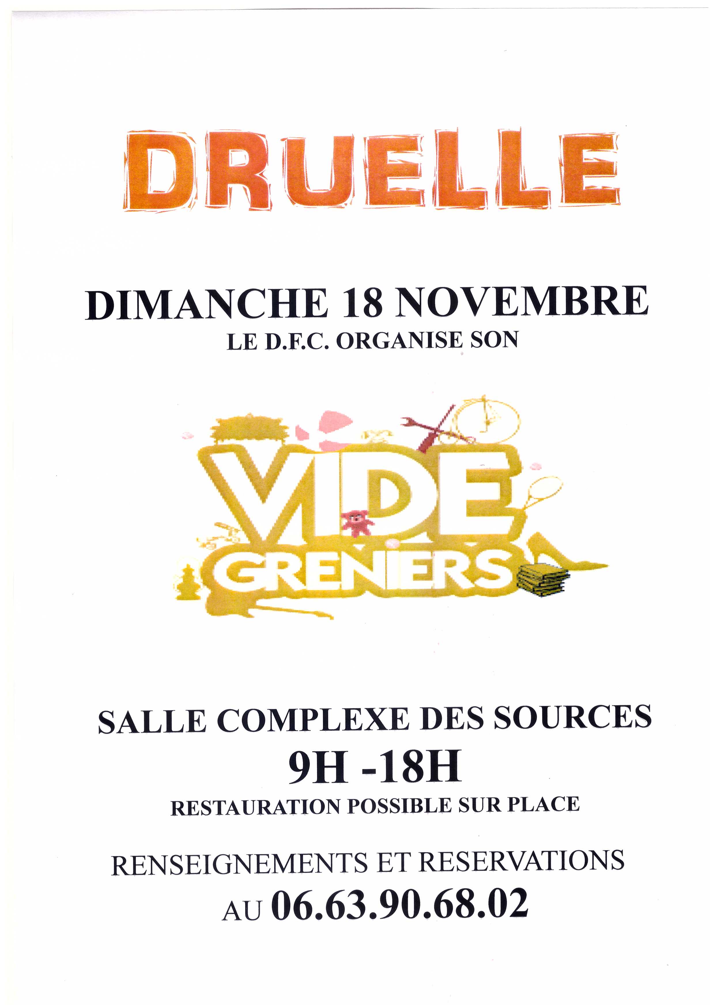 VIDE GRENIER DU DFC