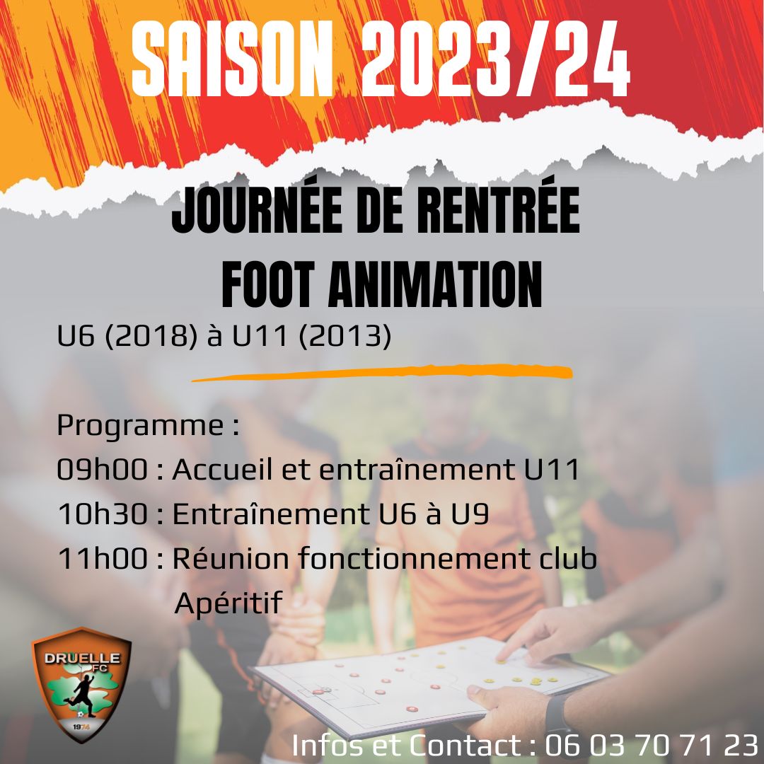 JOURNEE DE RENTREE LE 9 SEPTEMBRE STADE DU BOULDOU